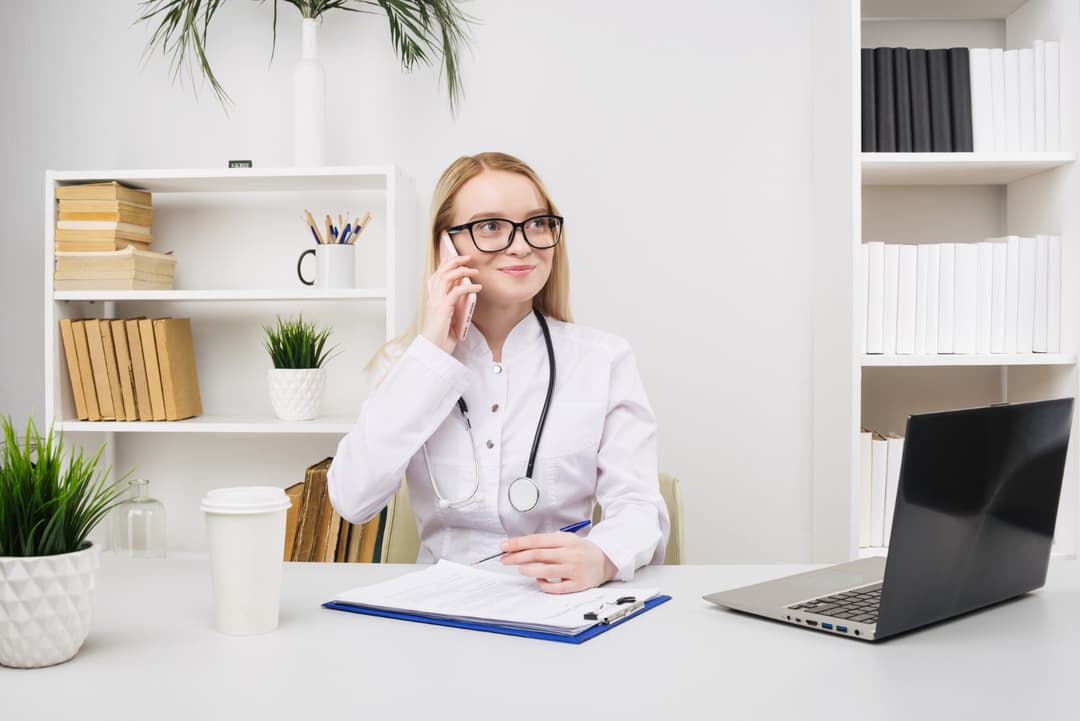 Girl with Glasses and Stethoscope